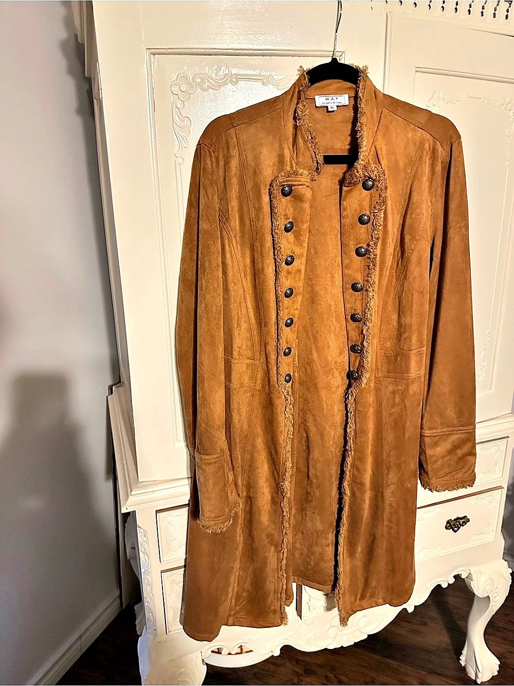 W.A.Y Brown Duster Coat Size XL